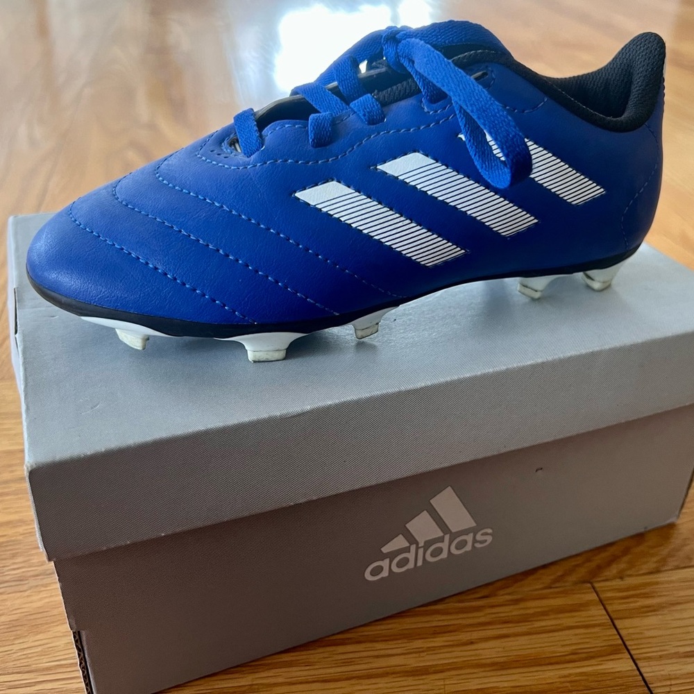 LIKE NEW Adidas Kids Blue and White Sneakers